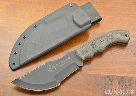 Tom Brown Tracker – Artisan Damascus Knife with Antler & Rosewood Grip main image 0