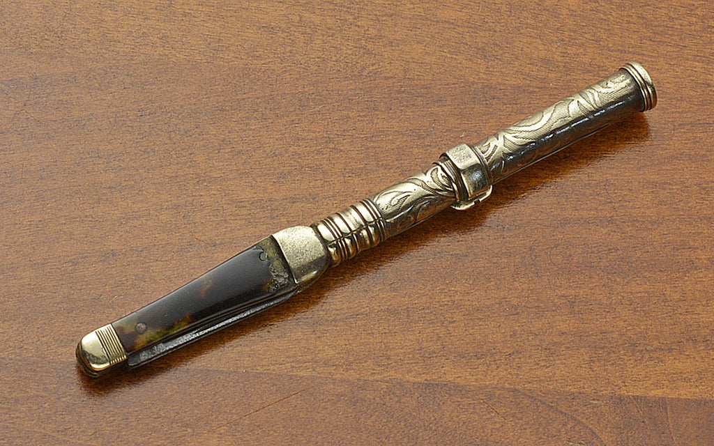 Propelling Pencil/Dip Pen with Quill Blades
