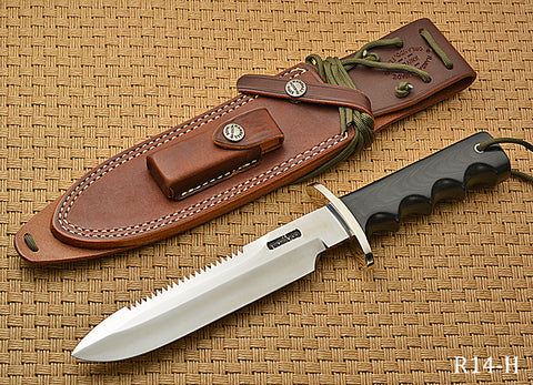 Rare straight nesting knife with steel blade and sheath …