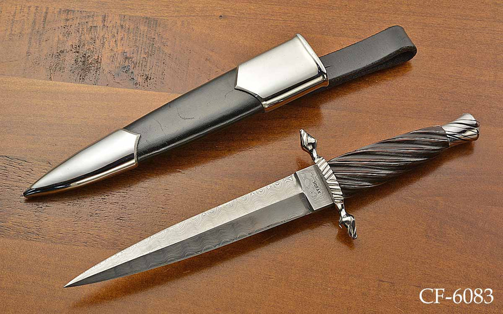 Damascus European Quillon Dagger