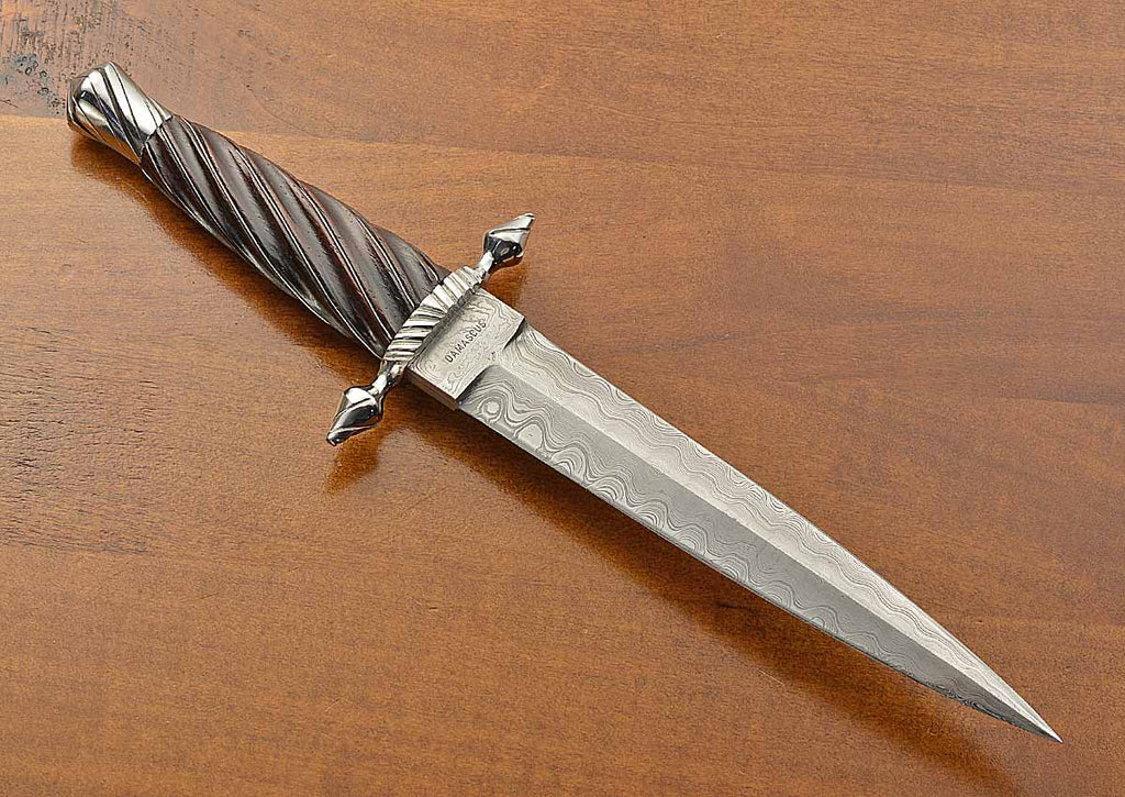 Damascus European Quillon Dagger