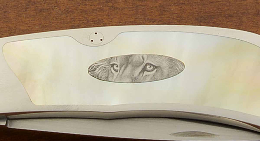 "Lion Eyes" Interframe Lock Blade Folder
