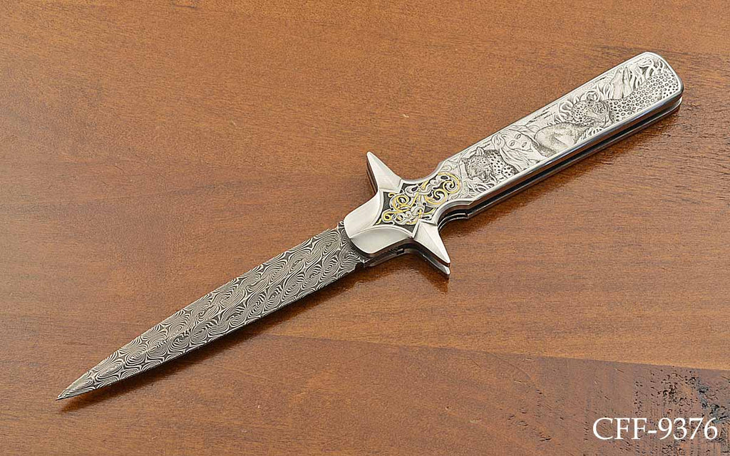 Credit Cart Auto Folding Dagger
