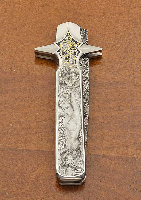 Credit Cart Auto Folding Dagger