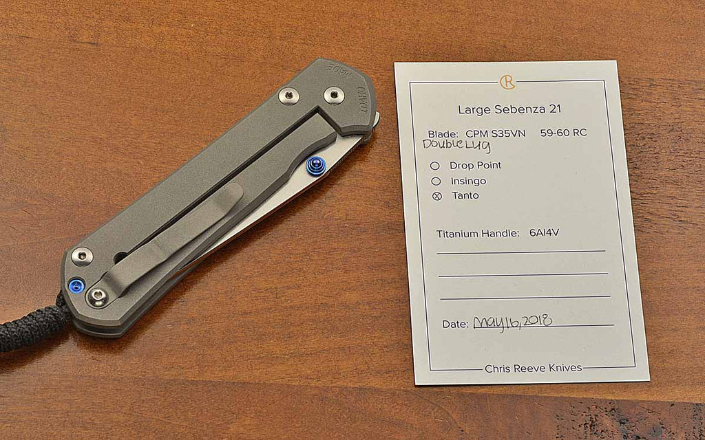 Large Sebenza 21 Tanto S35VN