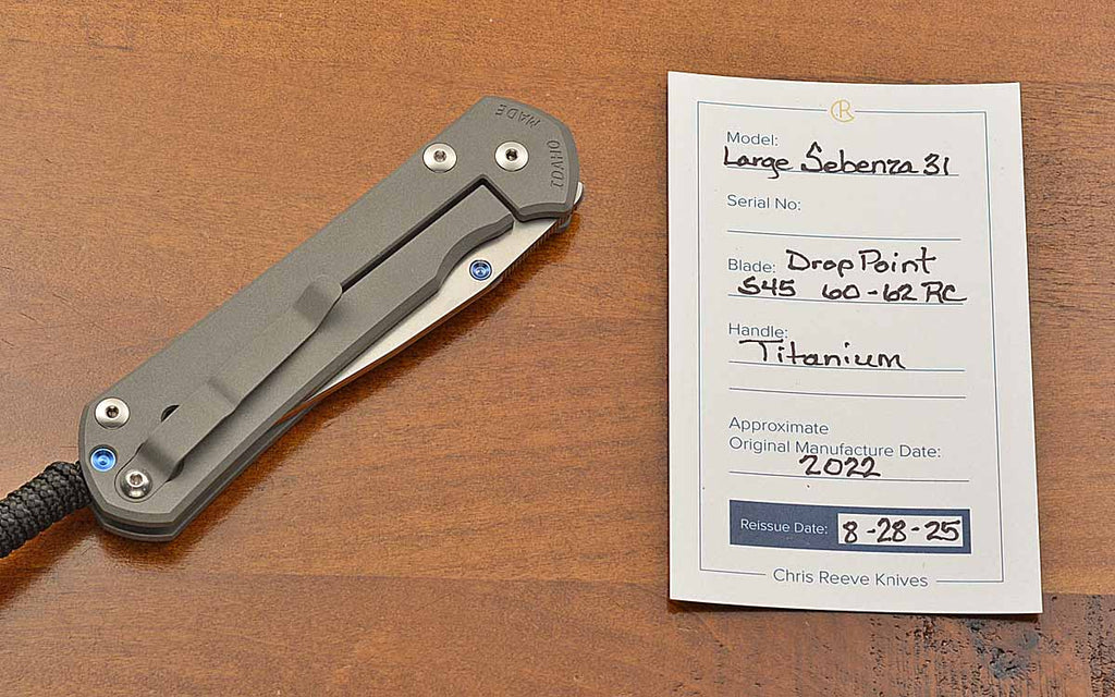 Pre-Owned Large Sebenza 31 Plain S45VN