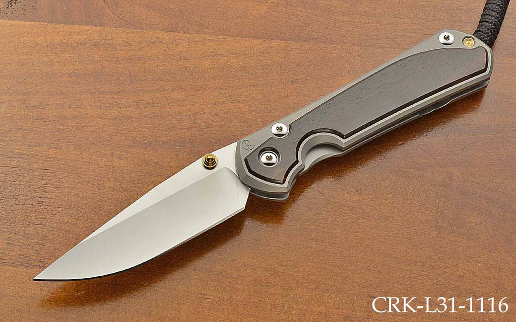 Large Sebenza 31 Macassar Ebony Inlays MagnaCut