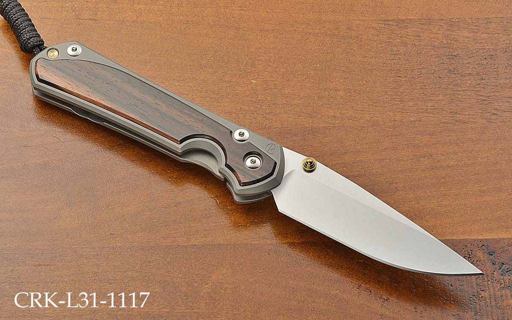 Large Sebenza 31 Macassar Ebony Inlays Left Hand Magnacut