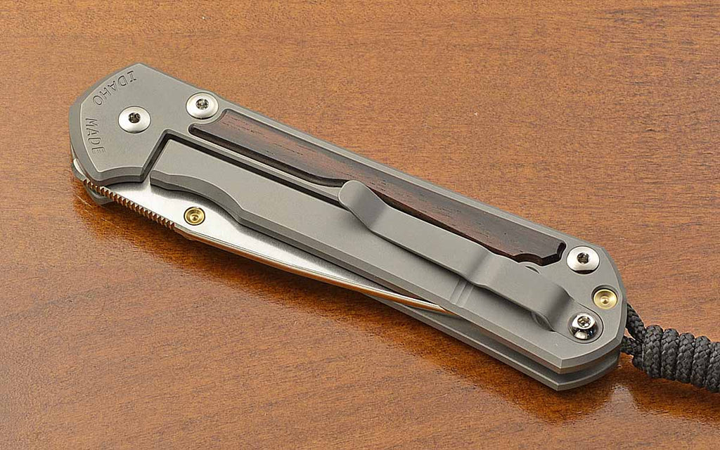 Large Sebenza 31 Macassar Ebony Inlays Left Hand Magnacut