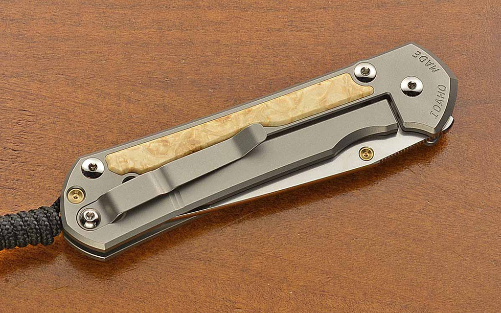 Large Sebenza 31 Tanto Box Elder Inlays Magnacut – Nordic Knives