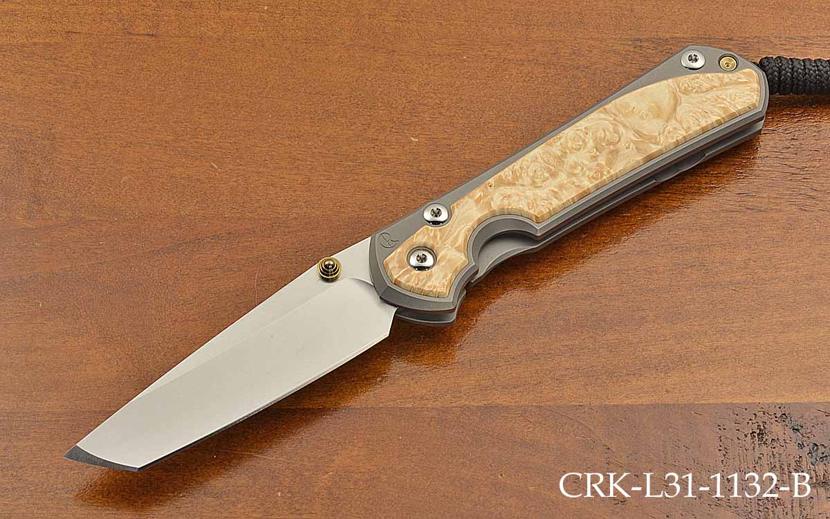 Large Sebenza 31 Tanto Box Elder Inlays Magnacut – Nordic Knives