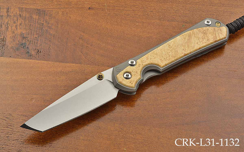 Large Sebenza 31 Tanto Box Elder Inlays Magnacut
