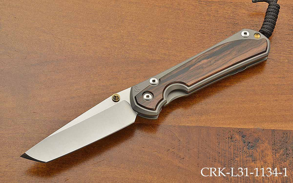 Pre-Owned Large Sebenza 31 Tanto Macassar Ebony Inlay Magnacut