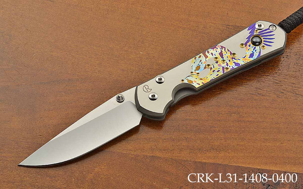 Large Sebenza 31 Unique Graphic MagnaCut Hematite Inlay