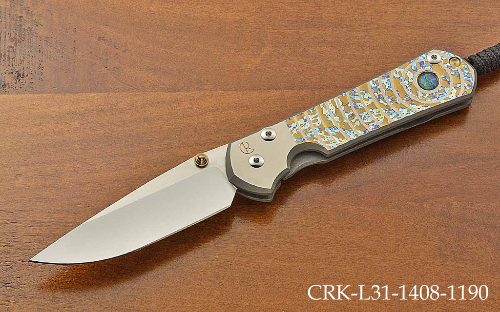 Pre-Owned Large Sebenza 31 Unique Graphic MagnaCut Mosaic Opal Inlay
