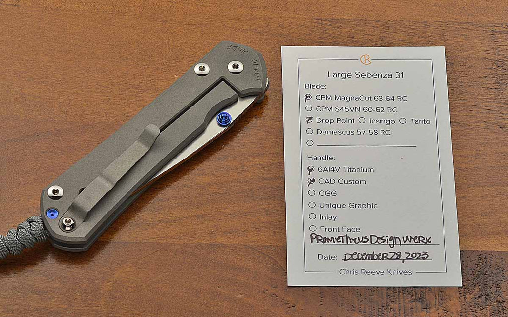 Pre-Owned Large Sebenza 31 Prometheus Design Werx MagnaCut