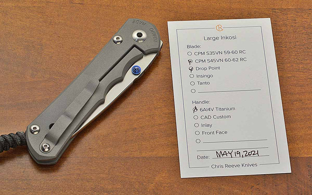 Pre-Owned Large Inkosi Plain S45VN