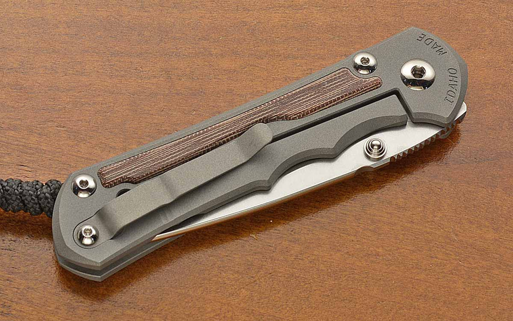 Large Inkosi Drop Point Natural Micarta Inlay MagnaCut