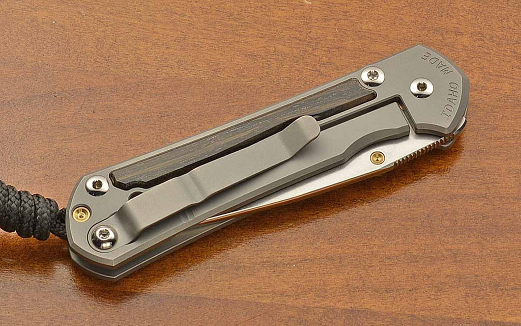 Small Sebenza 31 Drop Point Bog Oak Inlay Magnacut