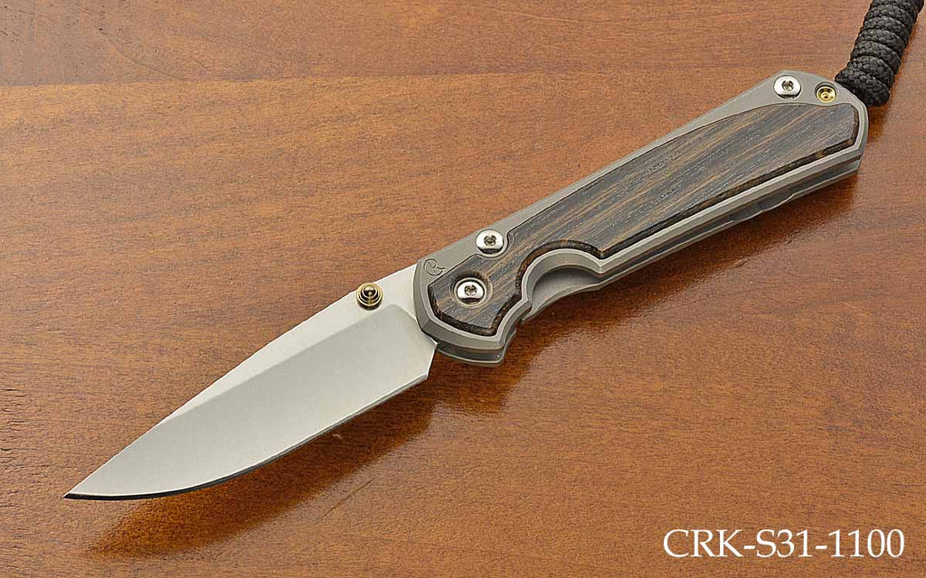 Small Sebenza 31 Drop Point Bog Oak Inlay Magnacut