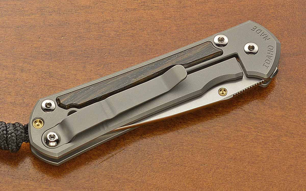 Small Sebenza 31 Drop Point Bog Oak Inlay Magnacut