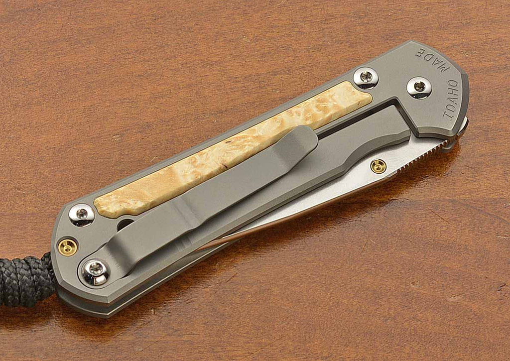 Small Sebenza 31 Drop Point Box Elder Inlay MagnaCut
