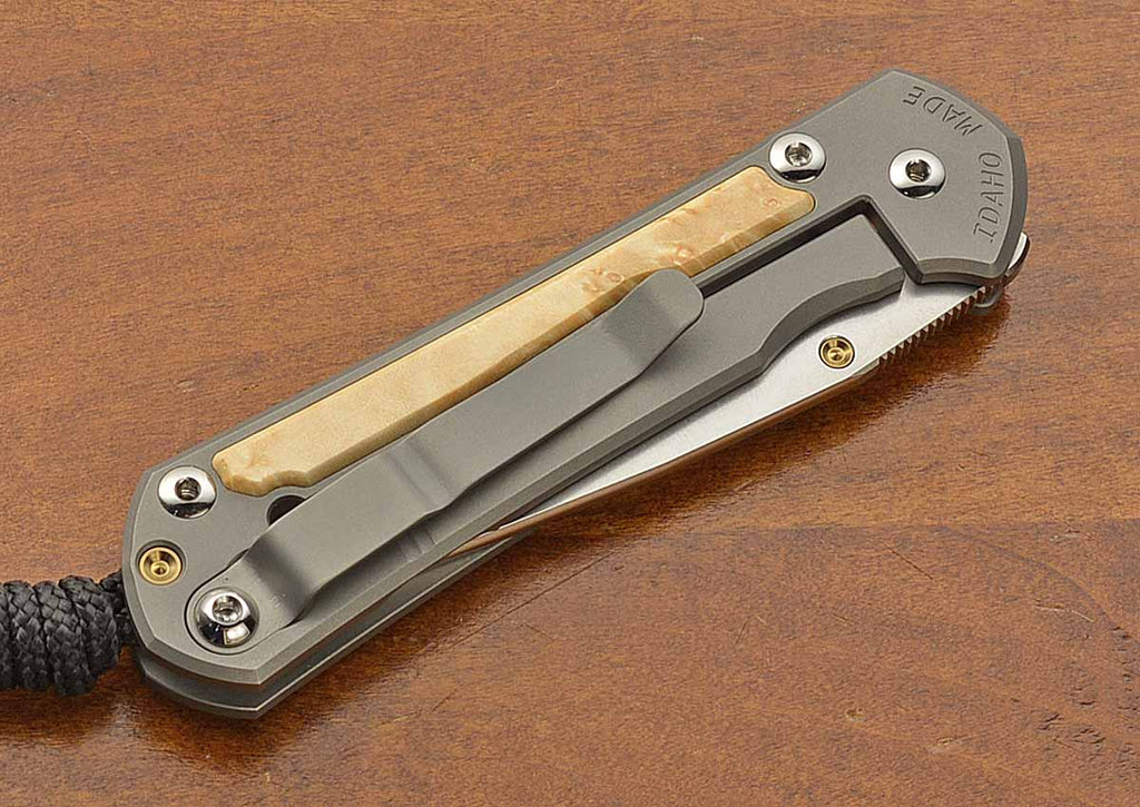 Small Sebenza 31 Drop Point Box Elder Inlay MagnaCut