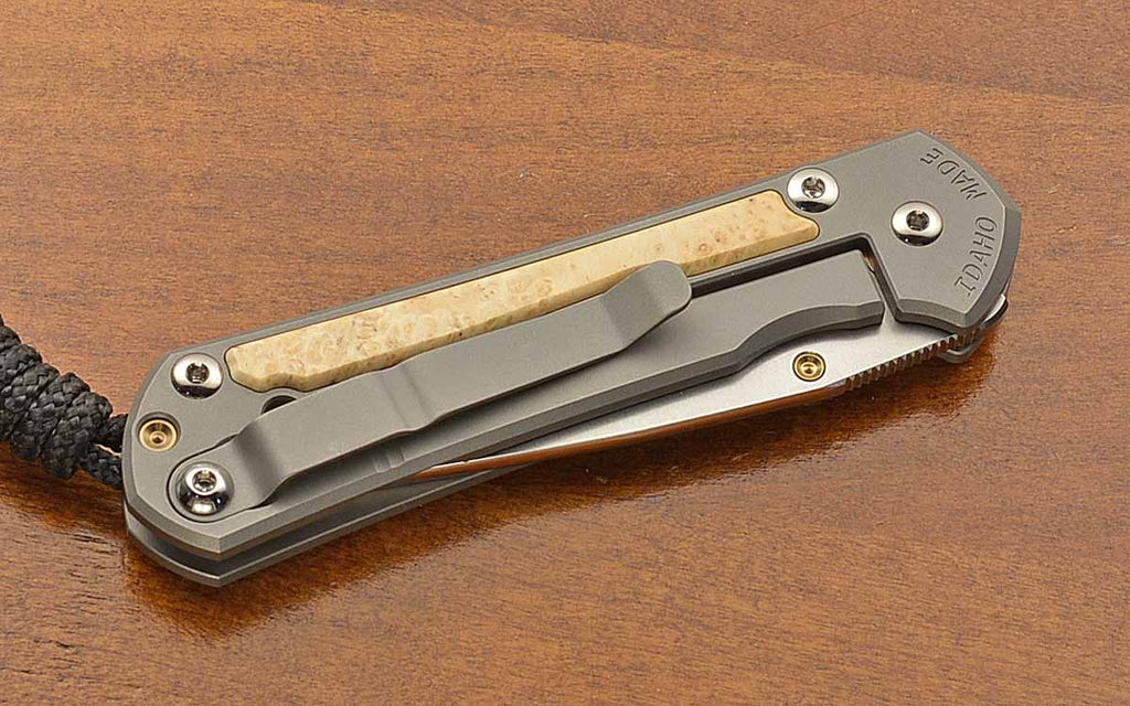 Small Sebenza 31 Drop Point Box Elder Inlay MagnaCut