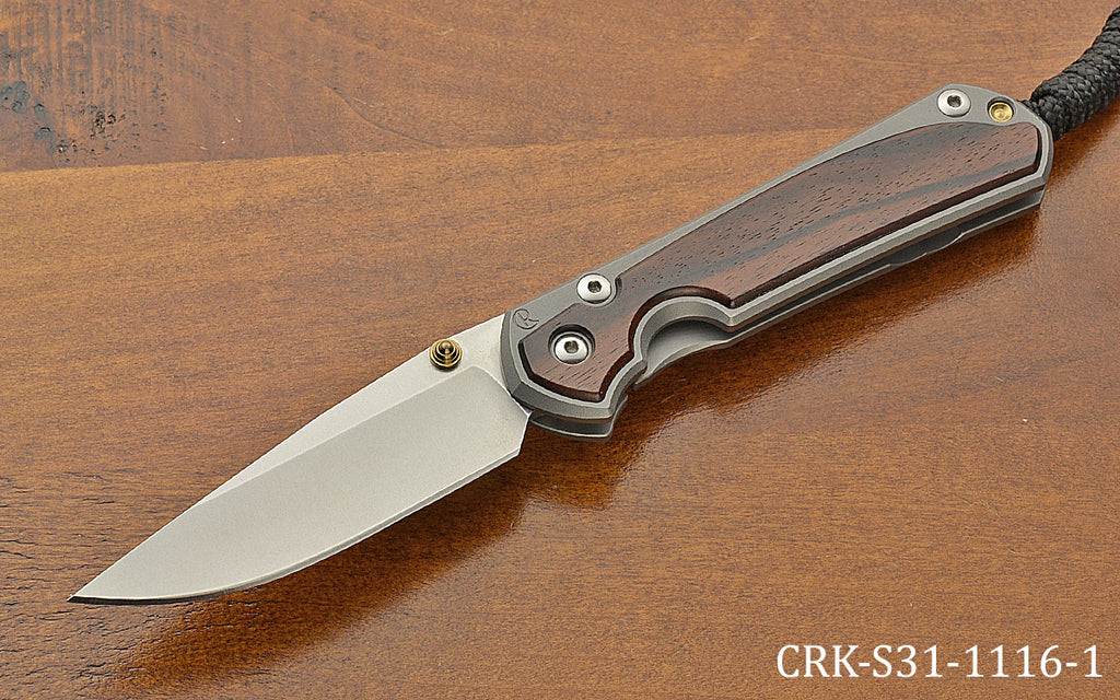 Pre-Owned Small Sebenza 31 Drop Point Macassar Ebony Inlay