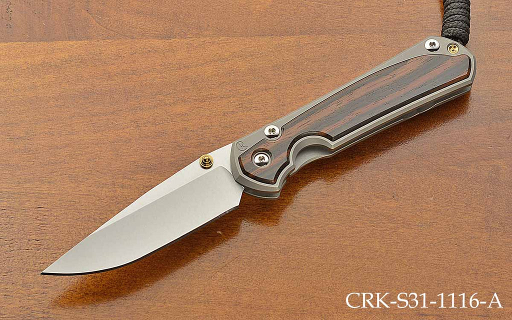 Small Sebenza 31 Drop Point Ebony Inlay MagnaCut