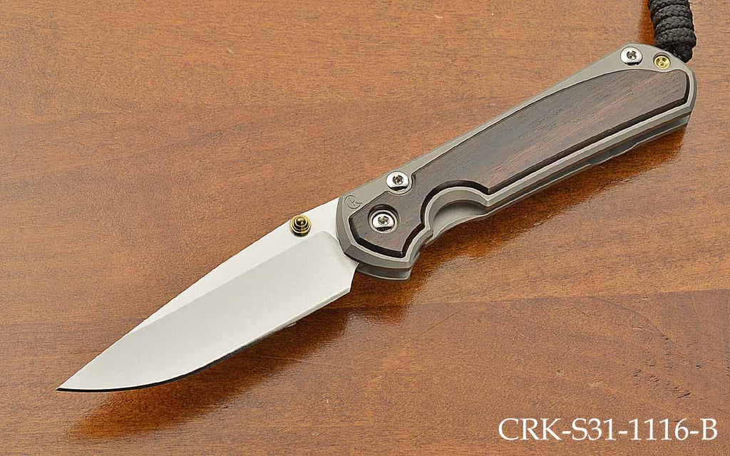 Small Sebenza 31 Drop Point Ebony Inlay MagnaCut