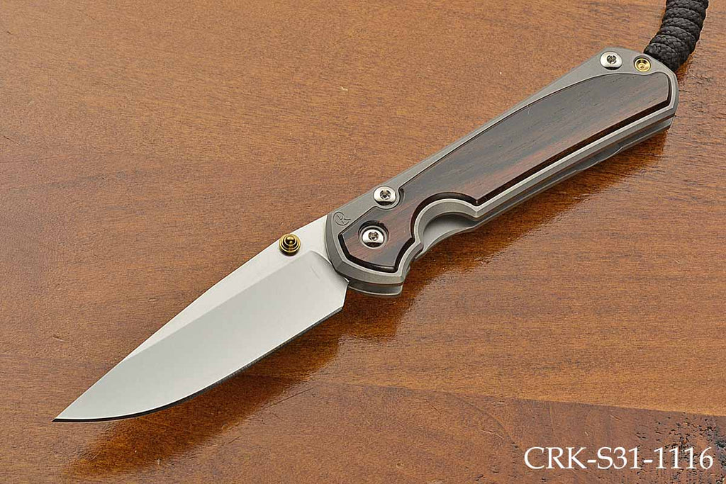 Small Sebenza 31 Drop Point Ebony Inlay MagnaCut