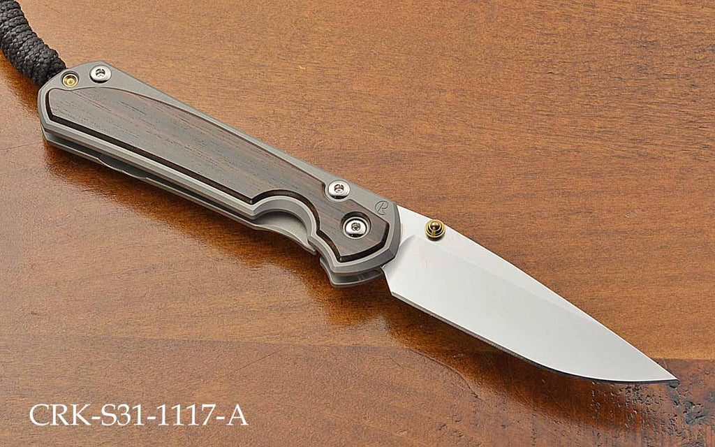 Small Sebenza 31 Drop Point Ebony Inlay Left Hand MagnaCut