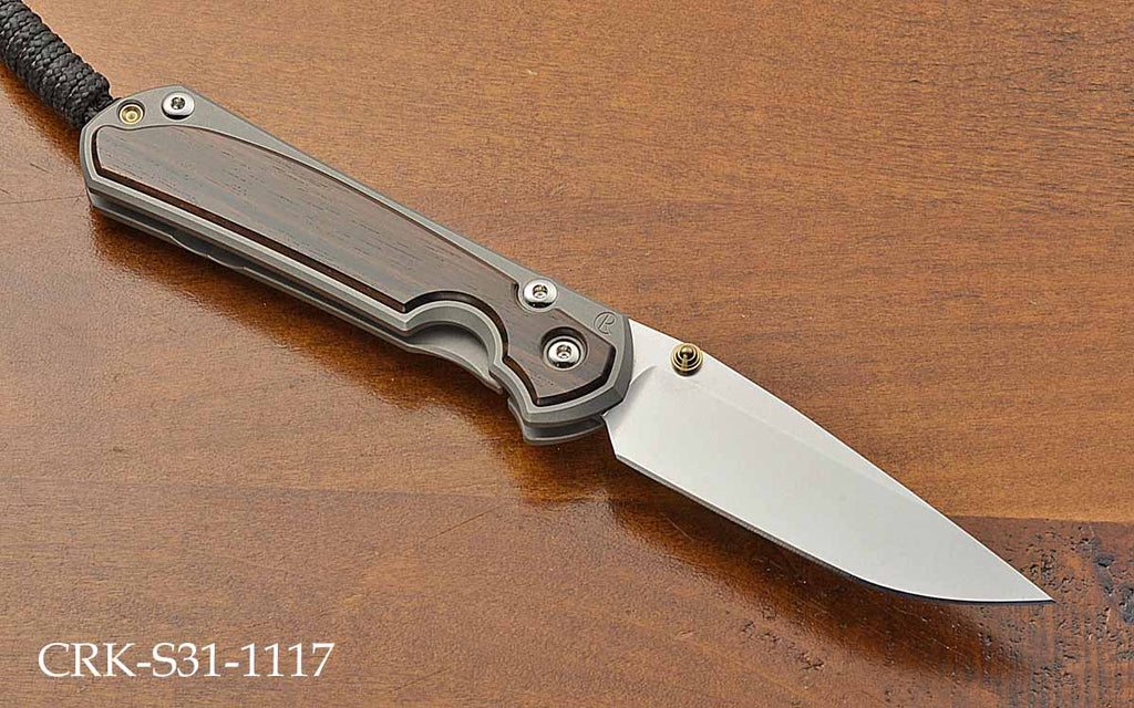 Small Sebenza 31 Drop Point Ebony Inlay Left Hand MagnaCut