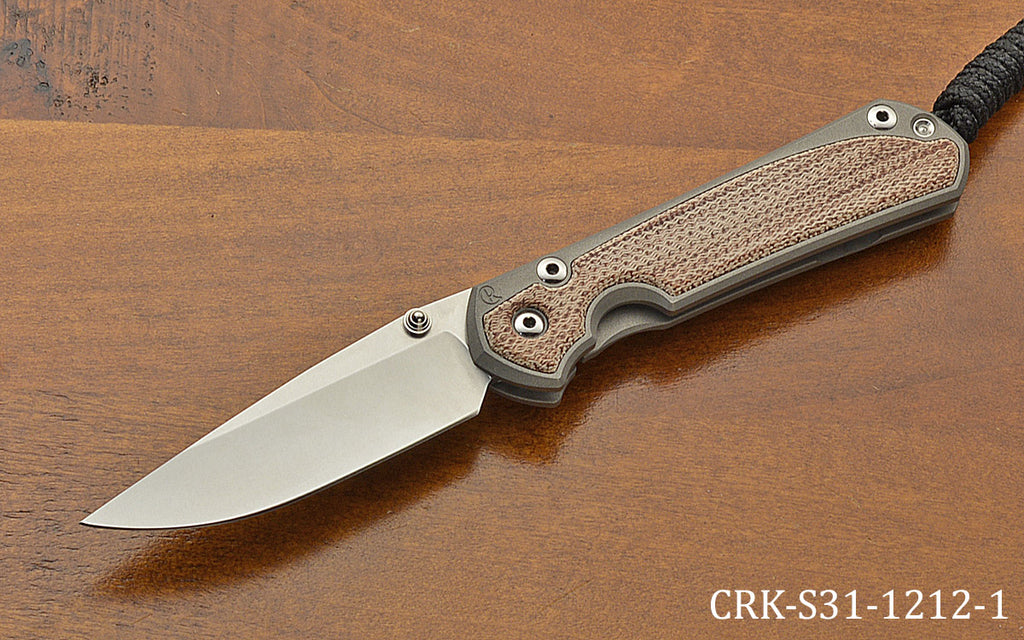 Pre-Owned Small Sebenza 31 Drop Point Natural Canvas Inlay