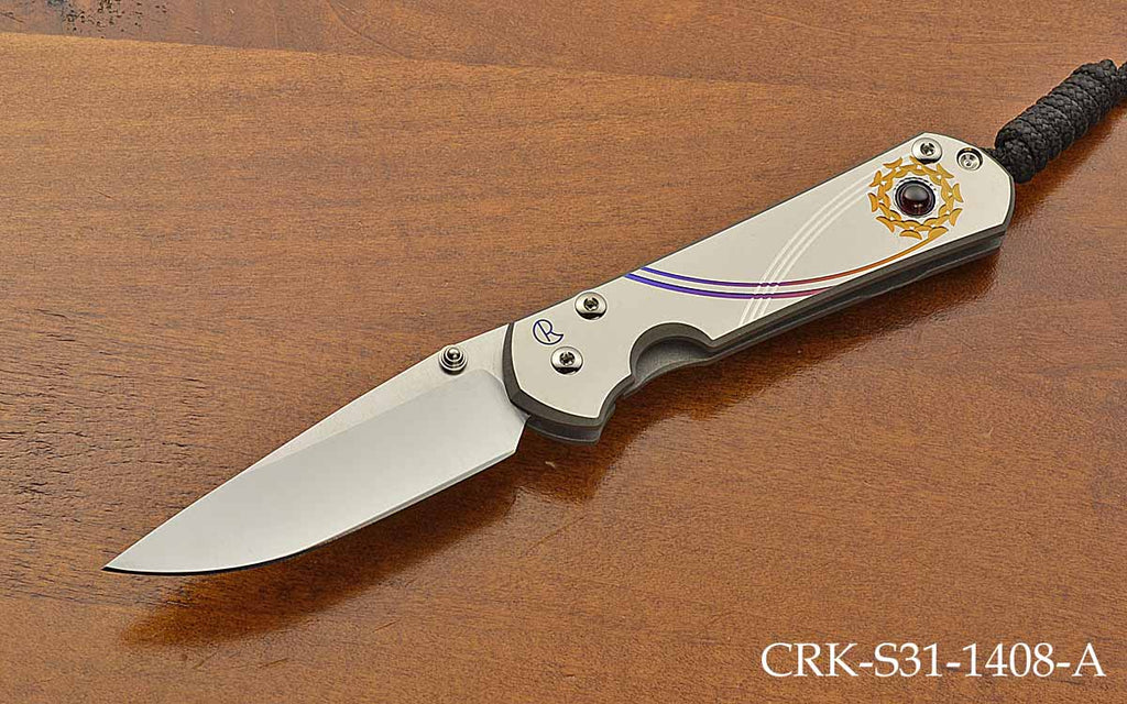 Small Sebenza 31 Unique Graphic Magnacut Almandine Inlay