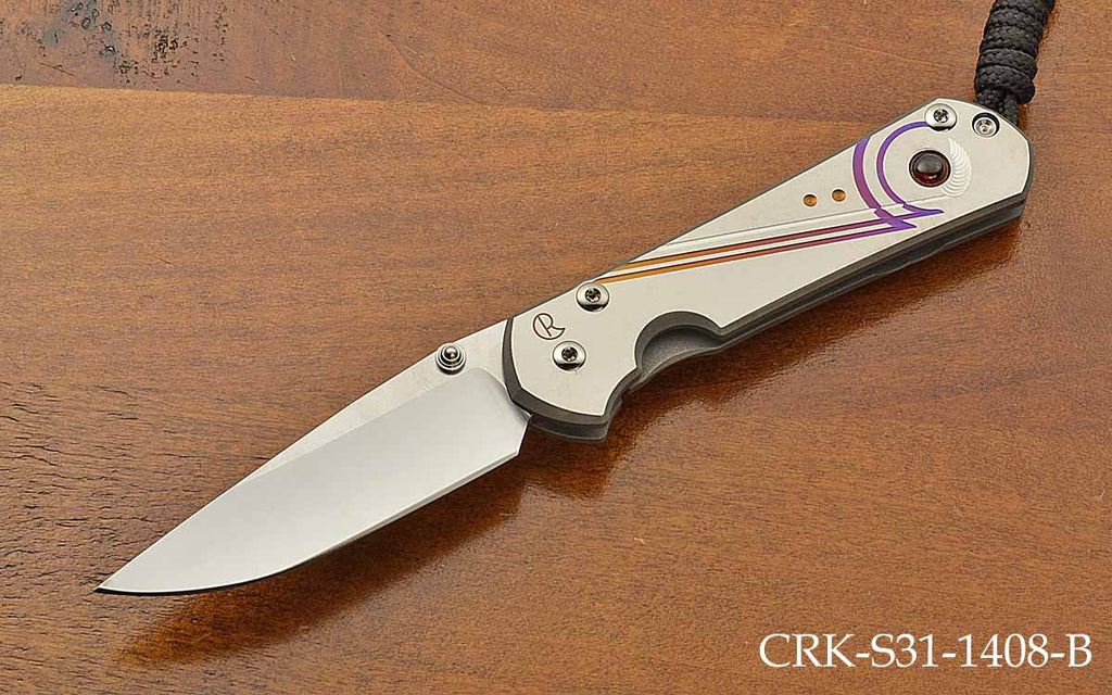 Small Sebenza 31 Unique Graphic Magnacut Almandine Inlay