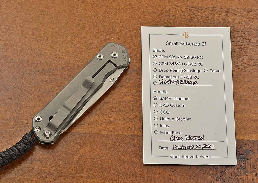 Pre-Owned Sprint Run Small Sebenza 31 Plain Insingo S35VN