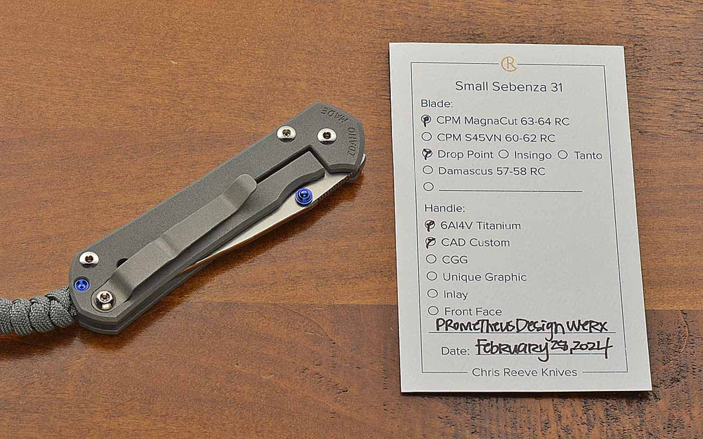 Pre-Owned Small Sebenza 31 Prometheus Design Werx MagnaCut