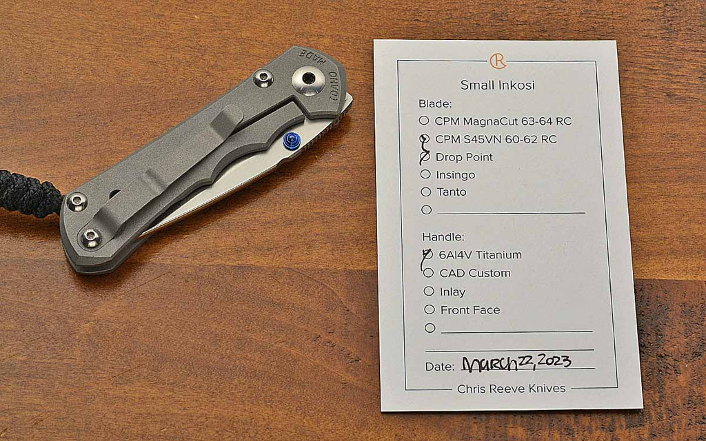Pre-Owned Small Inkosi Plain Drop Point S45VN