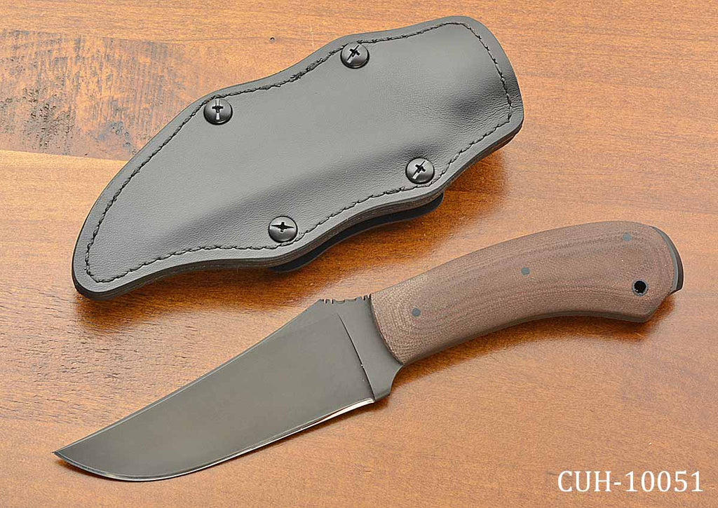 Crusher Belt Knife - Brown Micarta