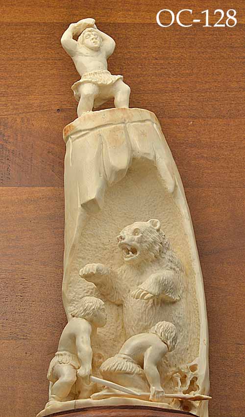 Cave Bear Hunt Carving