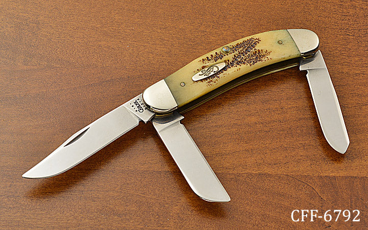 Case XX Wood Handle Lockback Collectible Folding Knives for
