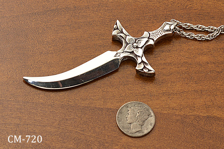Miniature Curved Dagger Pendant