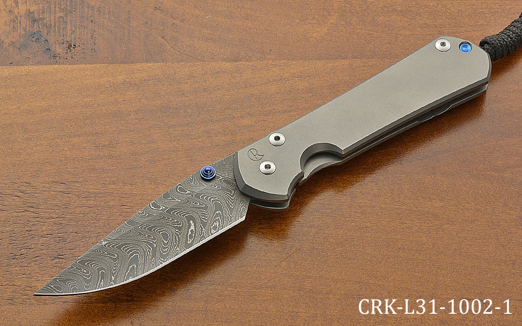 Pre-Owned Large Sebenza 31 Boomerang Damascus Glass Blasted