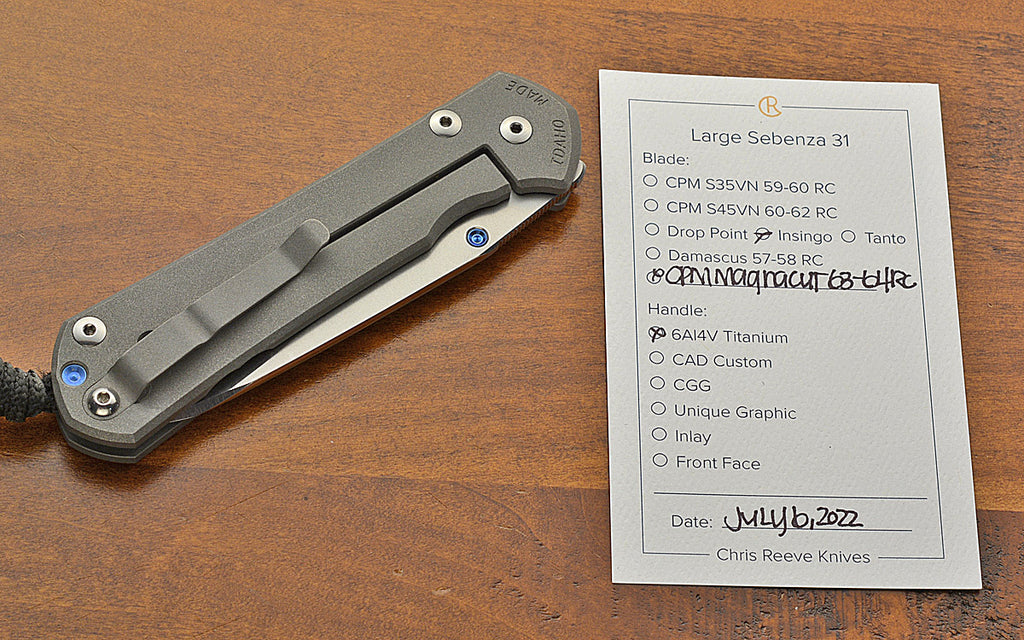 Pre-Owned Large Sebenza 31 Plain Insingo CPM MagnaCut