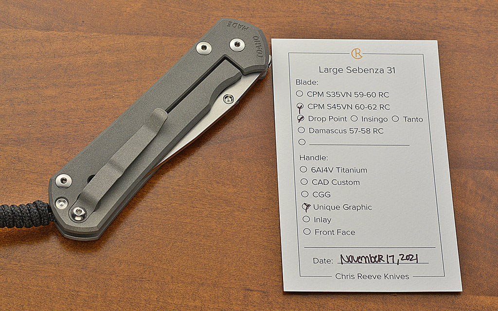 Pre-Owned Large Sebenza 31 Unique Graphic