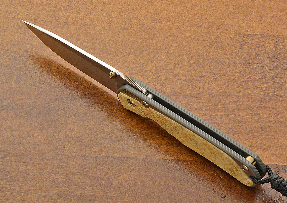 2001 Annual Large Sebenza Box Elder Inlay – Nordic Knives