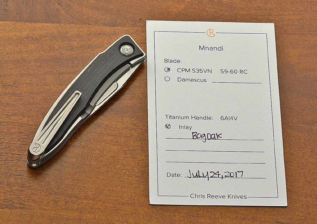 Pre-Owned Mnandi Bog Oak S35VN