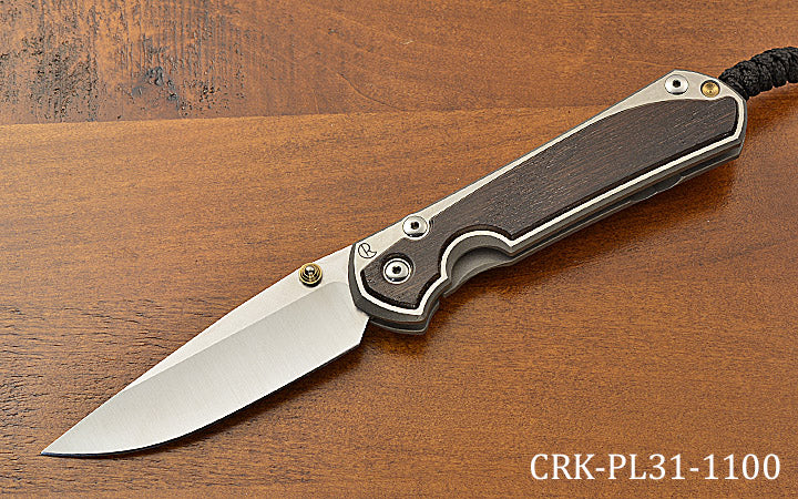 Pre-Owned Large Sebenza 31 Drop Point Bog Oak Inlay